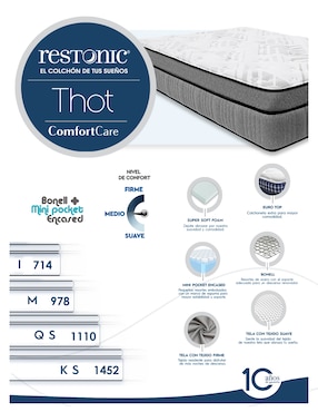 Colchón regular Restonic thot