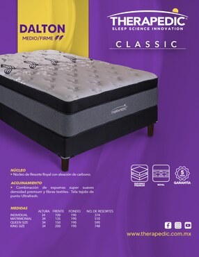 Colchón regular Therapedic dalton