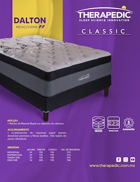 Colchón regular Therapedic dalton