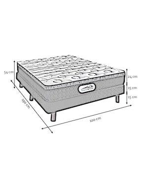 Juego de colchón y box Smart Pocket Suxess Bedding