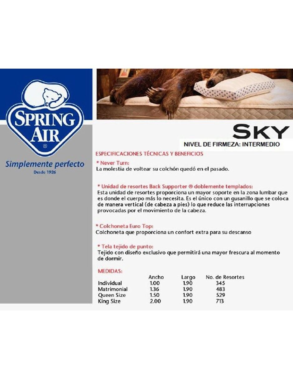 Colchón regular sky