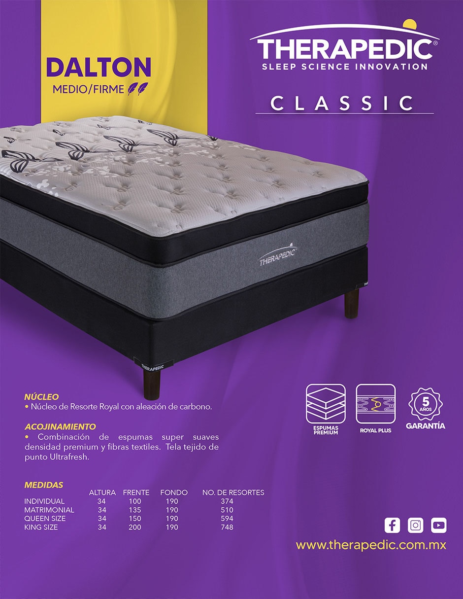 Colchón regular dalton 3