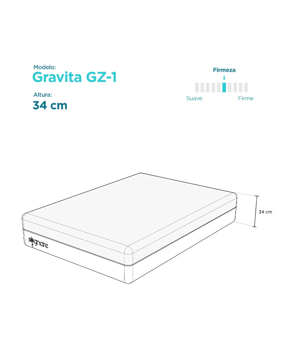 Colchón en caja gravita G1-Z 7